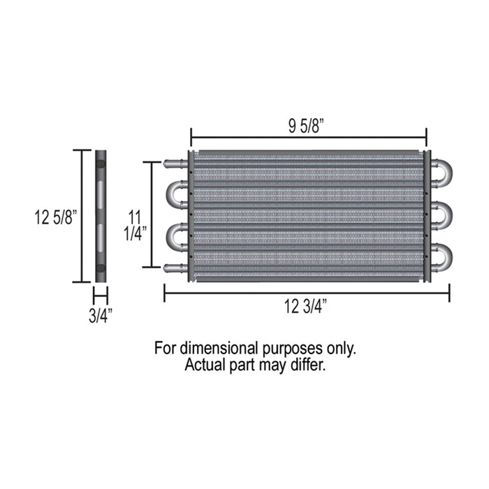 Derale 10 Pass 13'' Series 7000 Copper/Aluminum Transmission Cooler Kit 13108