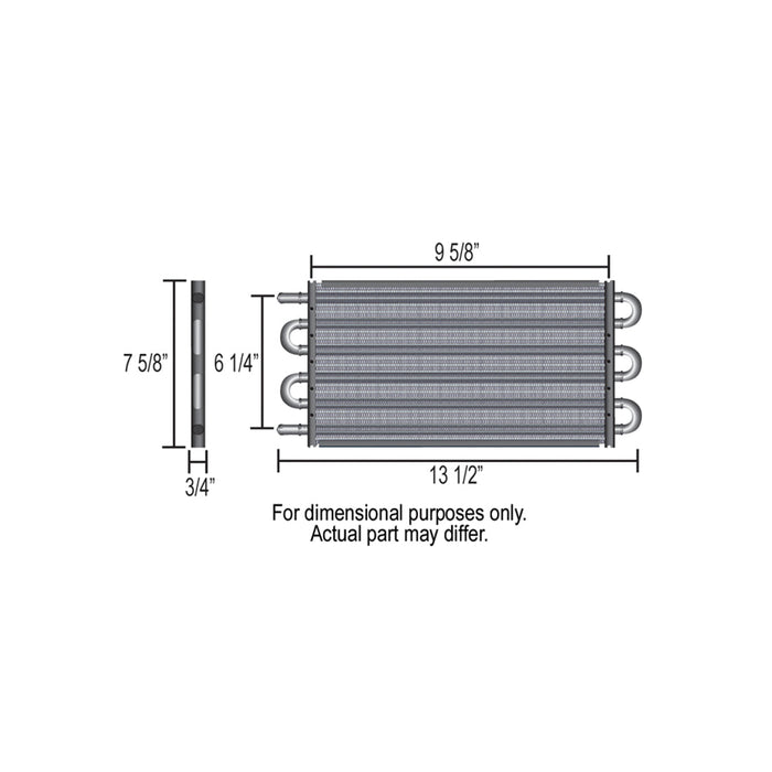 Derale 6 Pass 14'' Series 7000 Copper/Aluminum Transmission Cooler Kit, -6AN 13306