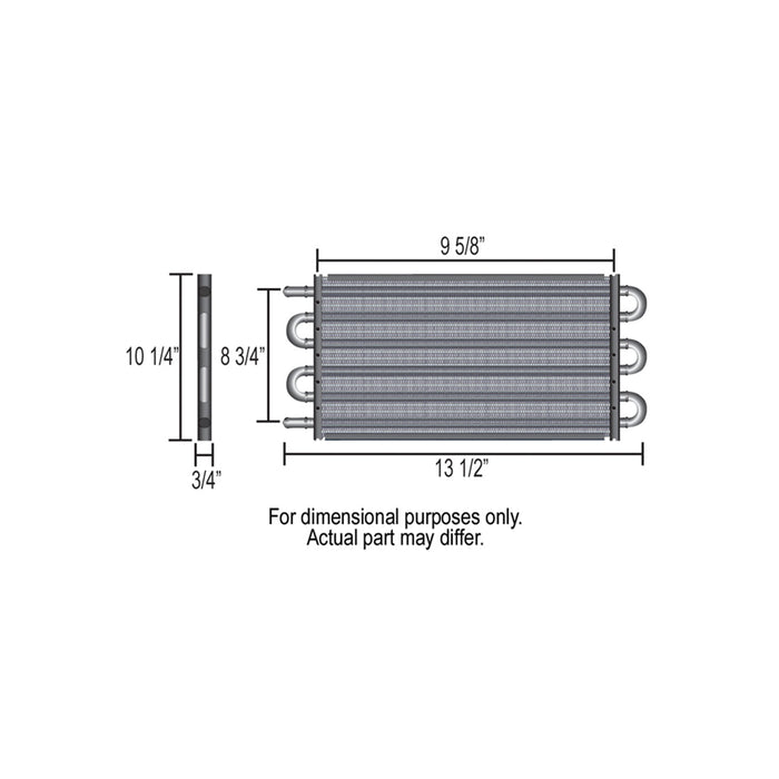 Derale 8 Pass 13'' Series 7000 Copper/Aluminum Transmission Cooler, -6AN 13317