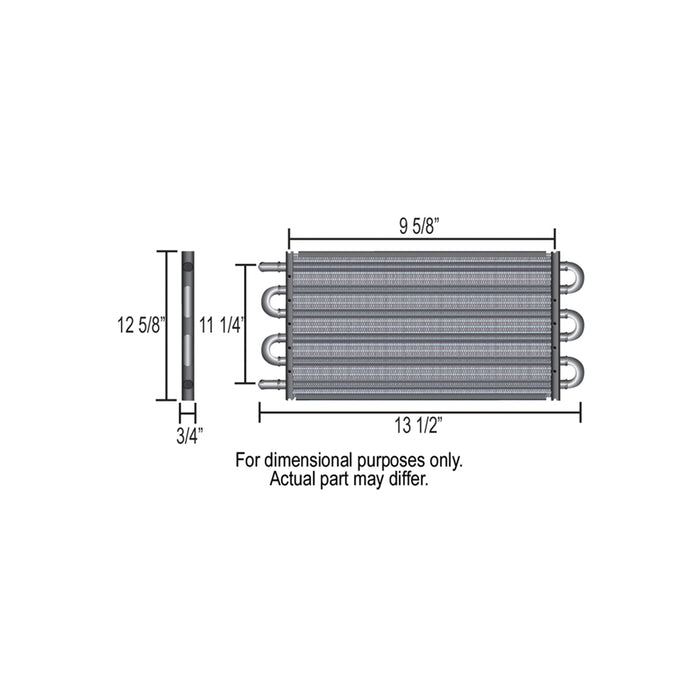 Derale 10 Pass 13'' Series 7000 Copper/Aluminum Transmission Cooler, -6AN 13318