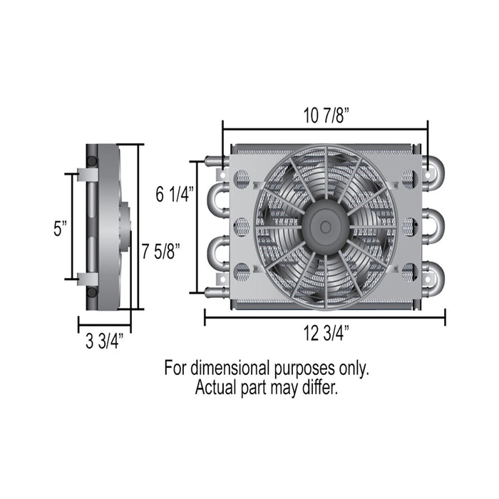 Derale 6 Pass Econo-Cool Remote Transmission Cooler, 11/32, 13730