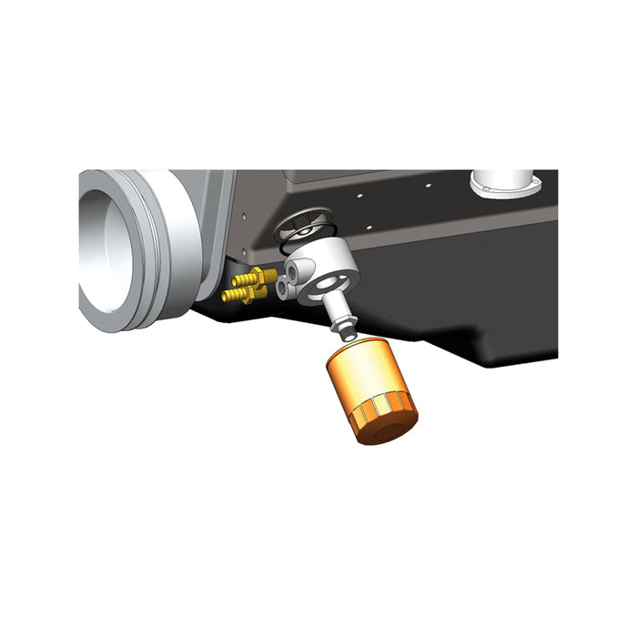 Derale Low Profile Pressure Relief Sandwich Adapter with 3/8" NPT Ports and 13/16"-16 Filter Thread 25771