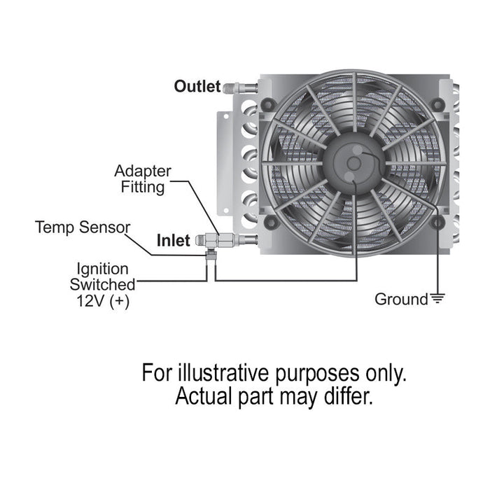 Derale Premium 180°F In-Line Remote Cooler Fan Control Thermostat, -6AN 35020