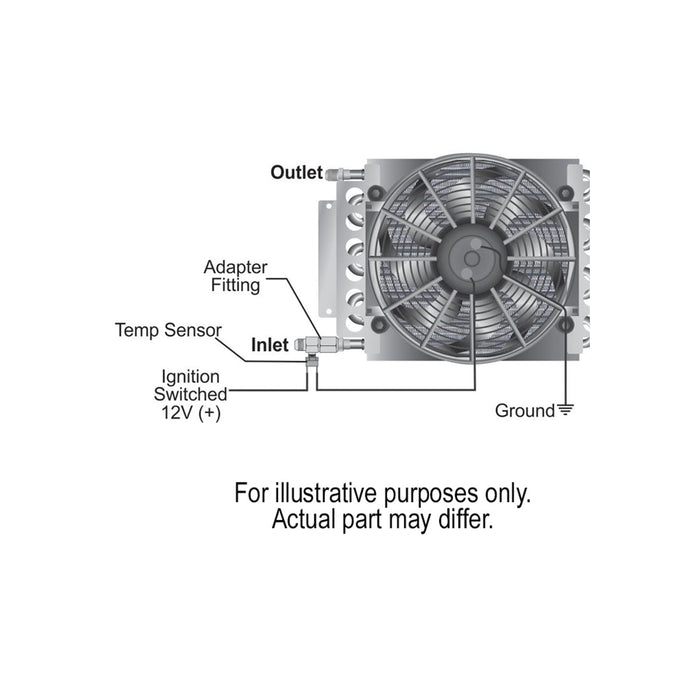 Derale Premium In Line Fan Control 190° Thermostat, -8AN 35026