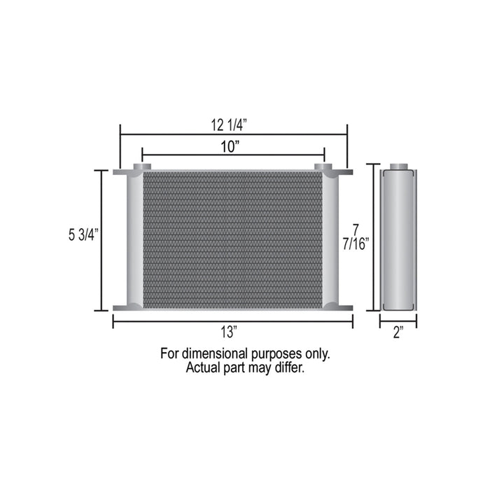 Derale 19 Row Series 10000 Stack Plate Cooler, -8AN 51908