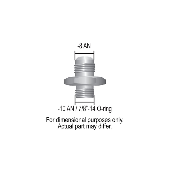 Derale Aluminum Cooler/Adapter Fitting -8AN x -10AN O-ring 59008