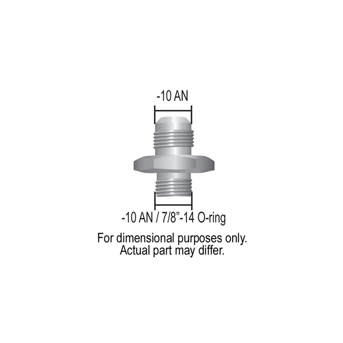 Derale Aluminum Cooler/Adapter Fitting -10AN x -10AN O-ring 59010