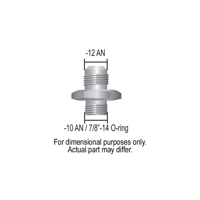 Derale Aluminum Cooler/Adapter Fitting -12AN x -10AN O-ring 59012