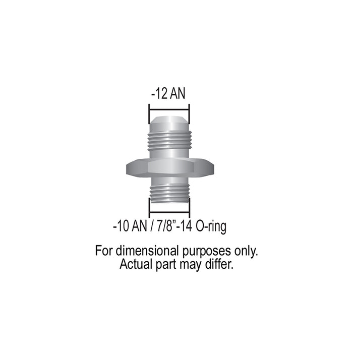 Derale Aluminum Cooler/Adapter Fitting -12AN x -10AN O-ring 59012