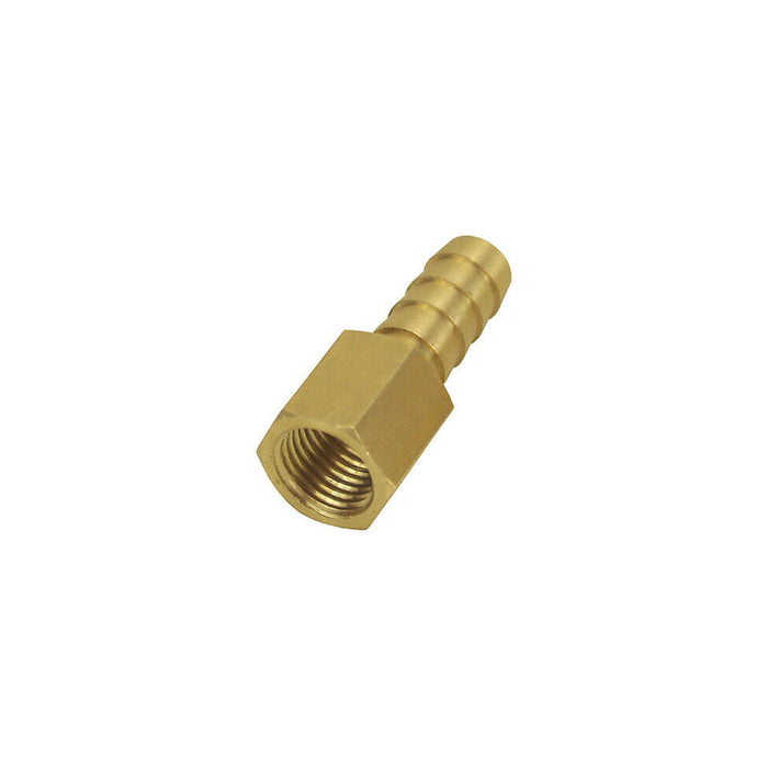 Derale Brass Straight 1/4'' NPT Female x 3/8'' Barb Fitting 98104