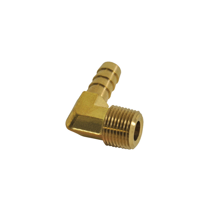 Derale Brass 3/8'' NPT Male x 3/8'' Barb 90° Degree Barb Fitting 98233