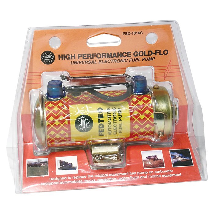 2.75-4.0PSI 36GPH Fedtro Gold-Flo Solid State Electronic Fuel Pump 12V