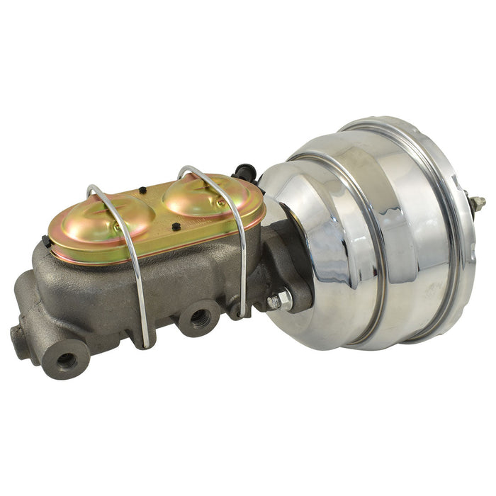 Universal 1" Bore GM Style Master Cylinder & 8" Chrome Dual Brake Booster