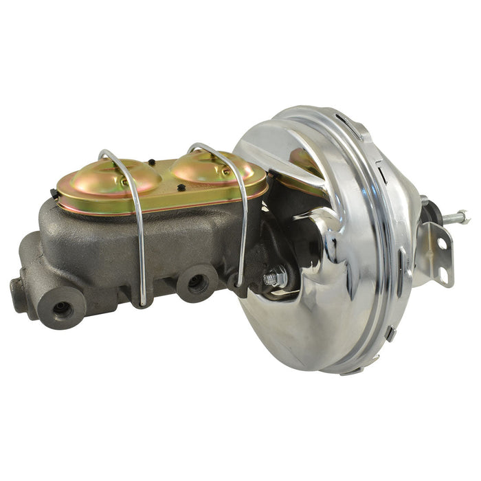 Universal 1" Bore GM Style Master Cylinder & 9" Chrome Single Brake Booster