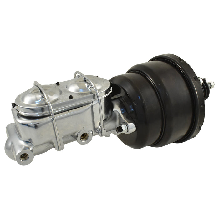 Universal 1-1/8" Bore Chrome GM Style Master Cylinder & 7" Black Dual Brake Booster