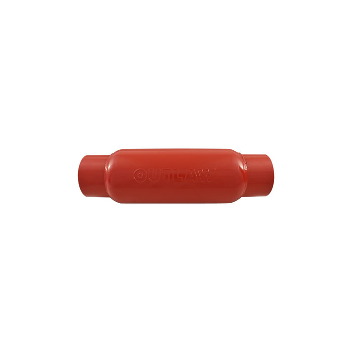 Outlaw Hot Dog Muffler, 3" Inlet/Outlet, 4" x 13" Overall
