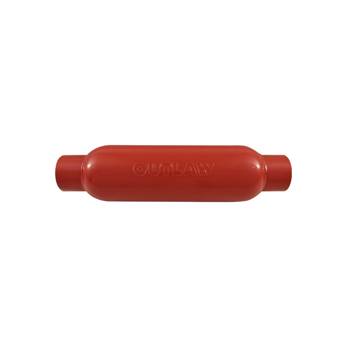 Outlaw Hot Dog Muffler, 2-1/2" Inlet/Outlet, 4" x 16" Overall