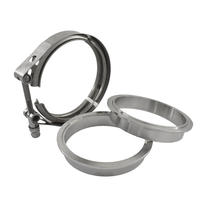 304 Stainless Steel 4 Inch Exhaust Pipe V-Band Clamp Flange, 4" 102mm