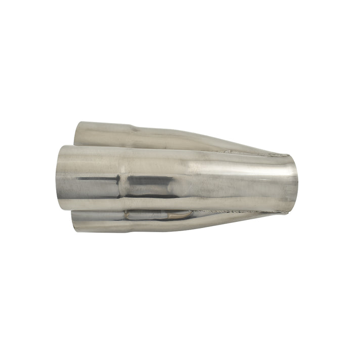 Outlaw Polished Stainless Steel 3 Into 1 Merge Collector, 3 X 1-7/8" ID, 2¼" Outlet