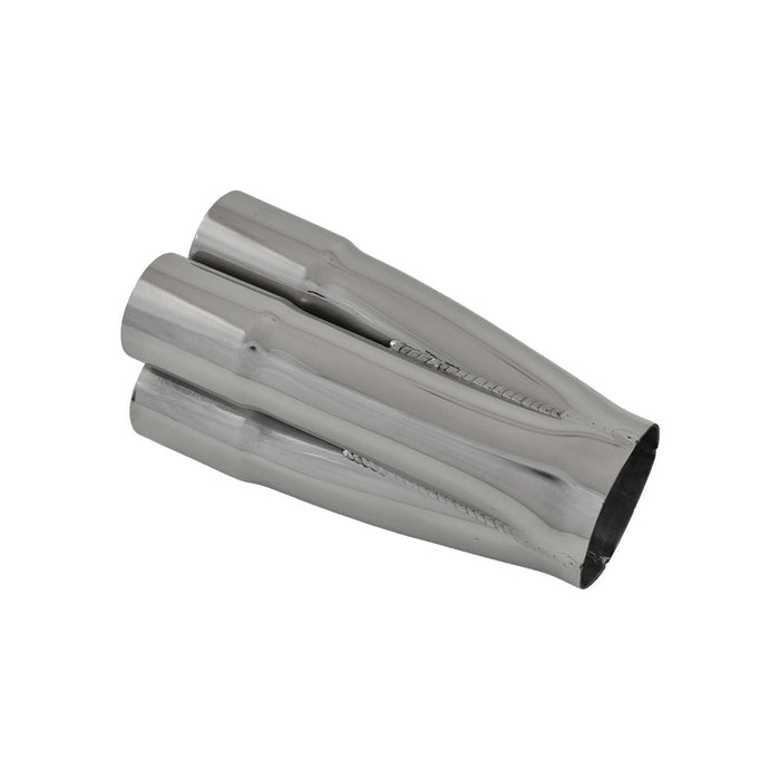 4 Into 1 Polished Stainless Steel Merge Collector 4 x 1-1/2" ID, 2-1/2" Out, 7" Long
