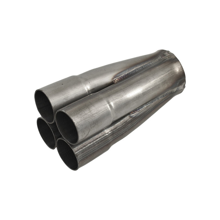 4 Into 1 Unpolished Stainless Steel Merge Collector 4 x 1-1/2" ID, 2-1/2" Out, 7" Long