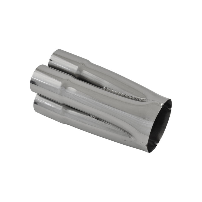 4 Into 1 Polished Stainless Steel Merge Collector 4 x 1-1/2" ID, 3" Out, 7" Long