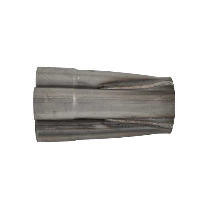 4 Into 1 Unpolished Stainless Steel Merge Collector 4 x 1-1/2" ID, 3" Out, 7" Long