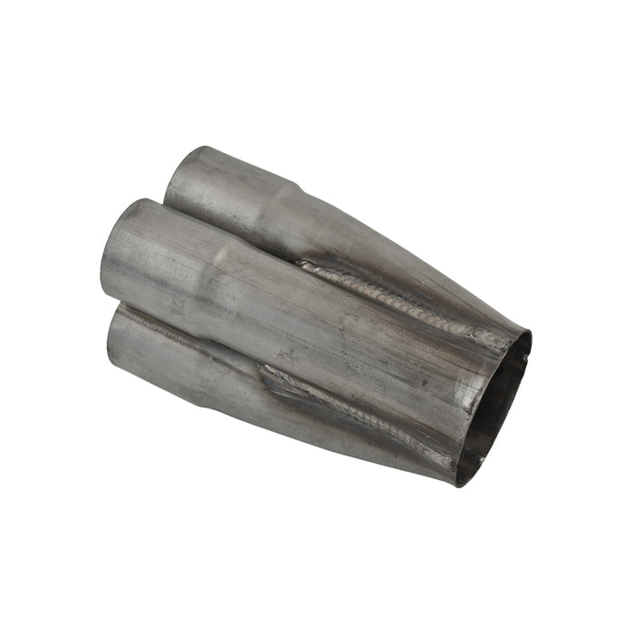 4 Into 1 Unpolished Stainless Steel Merge Collector 4 x 1-3/4" ID 3" Out 7" Long