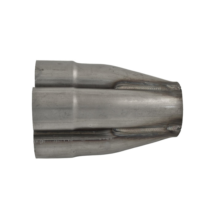 4 Into 1 Unpolished Stainless Steel Merge Collector 4 x 2" ID 3" Out 7-1/2" Long