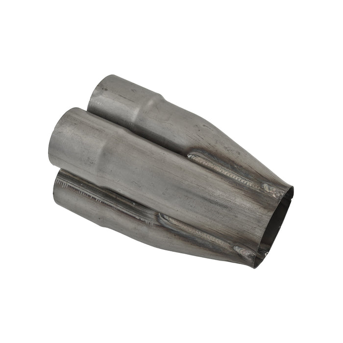 4 Into 1 Unpolished Stainless Steel Merge Collector 4 x 2" ID 3" Out 7-1/2" Long