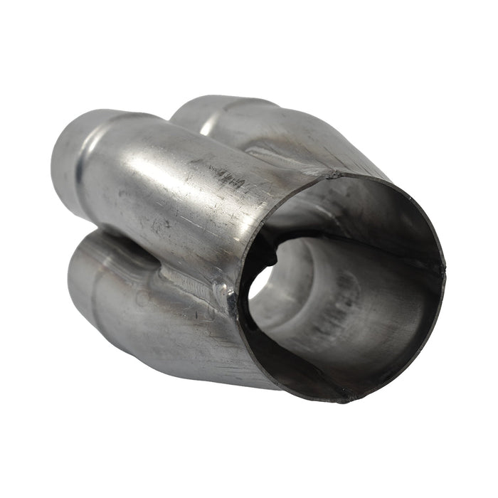 4 Into 1 Unpolished Stainless Steel Merge Collector 4 x 2" ID 3" Out 7-1/2" Long