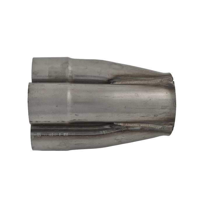 4 Into 1 Unpolished Stainless Steel Merge Collector 4 x 2" ID 3-1/2" Out 7-1/2" Long