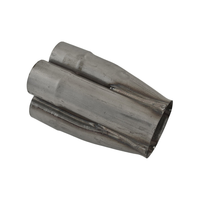 4 Into 1 Unpolished Stainless Steel Merge Collector 4 x 2" ID 3-1/2" Out 7-1/2" Long