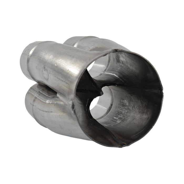 4 Into 1 Unpolished Stainless Steel Merge Collector 4 x 2" ID 3-1/2" Out 7-1/2" Long