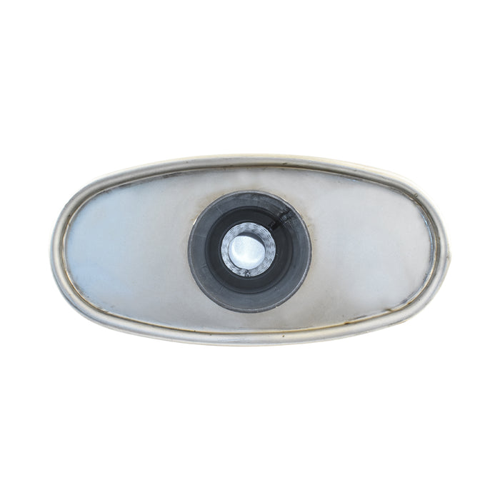 Aluminized Steel 2" Turbo Style Muffler Centre Inlet / Offset Outlet