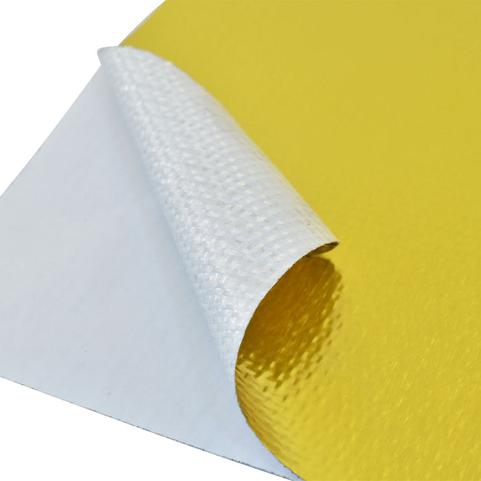 Cal Custom Heat Solutions Thermal Shield Adhesive Backed Heat Reflective Sheet, 24" X 48", Gold - CAL-H1359GD