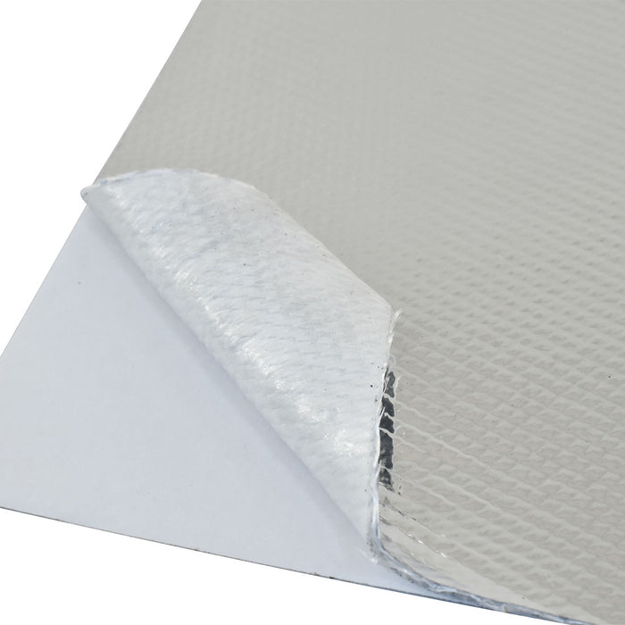 Cal Custom Heat Solutions Aluminium Silica Adhesive Backed Heat Shield - 12" x 24" - CAL-H1357AL