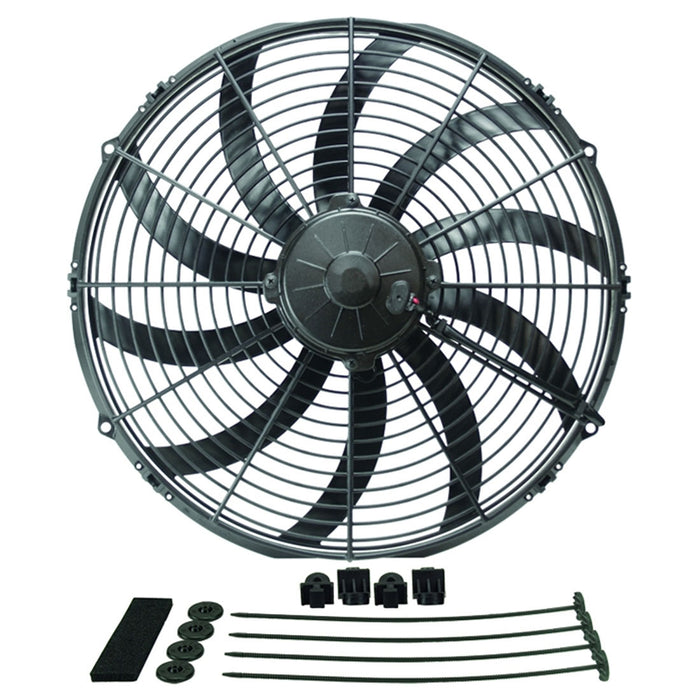 Derale 16" High Output Curved Blade IP68 Electric Puller Fan - DER-16116