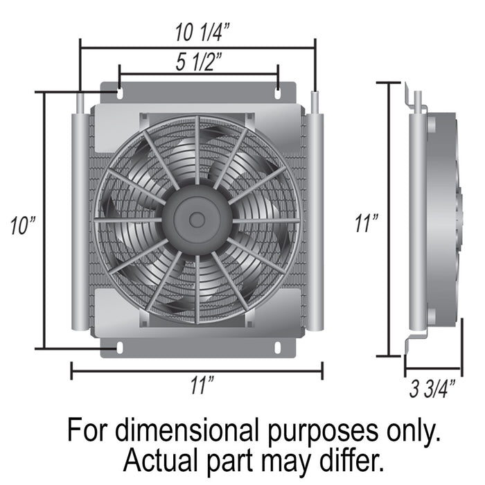 Derale Plate And Fin 18 Row Remote Fluid Cooler - DER-13735