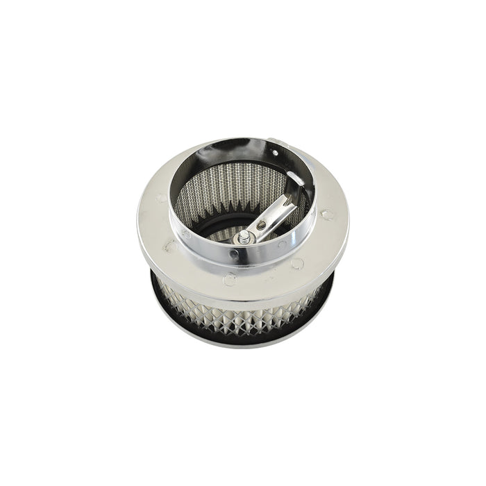 4" X 2" Air Cleaner Kit Chrome to Suit 2-5/8" Neck Carb, with 2-5/16" Adaptor