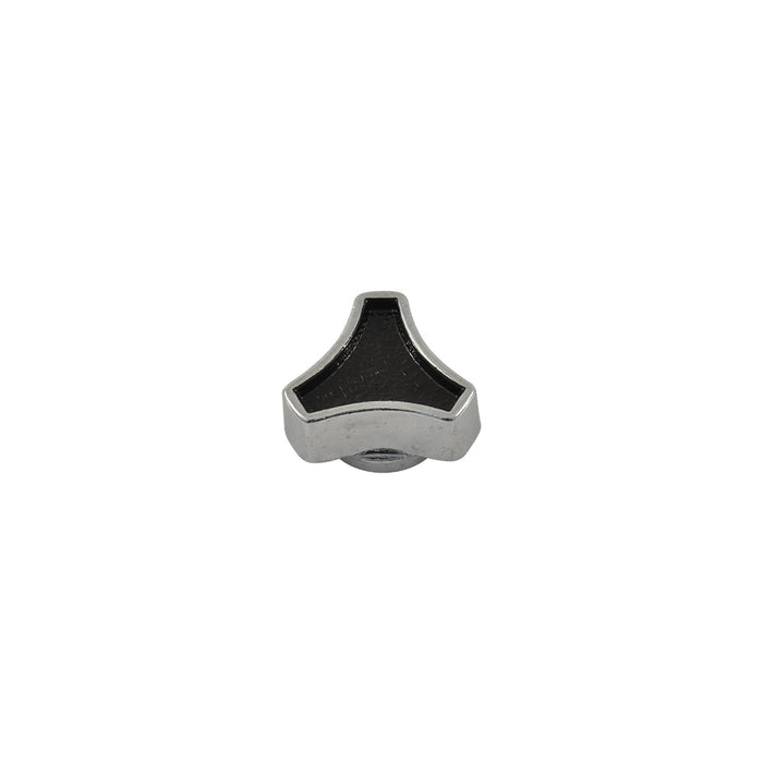 Small Tri-Star Air Cleaner Wing Nut, Chrome with Black Top