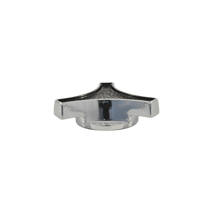 Large Tri-Star Air Cleaner Wing Nut, Chrome with Black Top