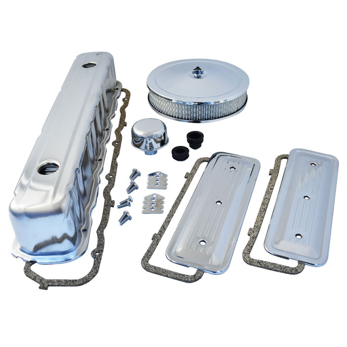 Holden 6 Cylinder Chrome Kit 161 179 186 202 Valve Cover + Air Cleaner + Side Plates + Breather