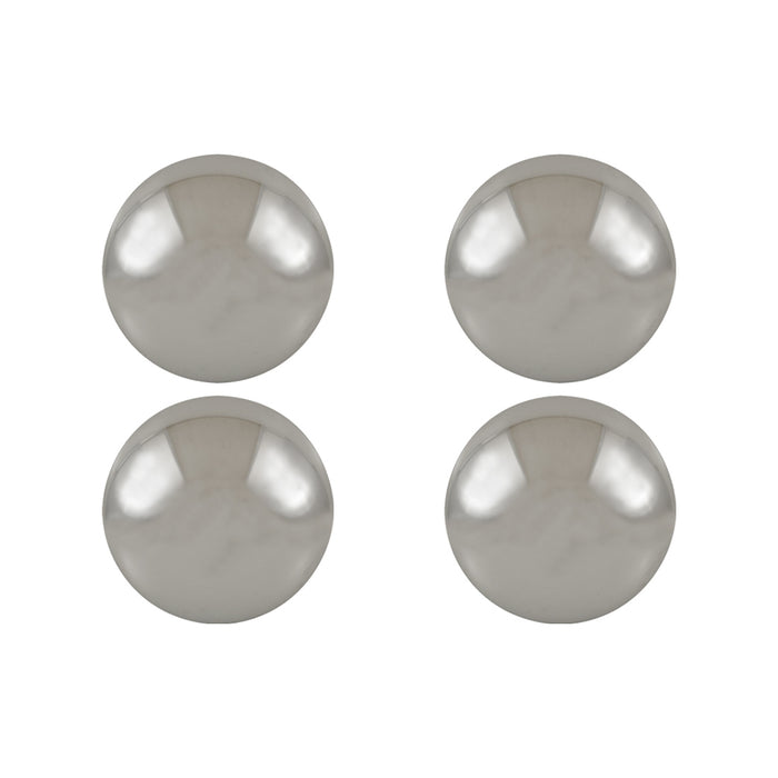 10-1/8" ID Chrome Steel Baby Moon Hub Caps, Set of 4