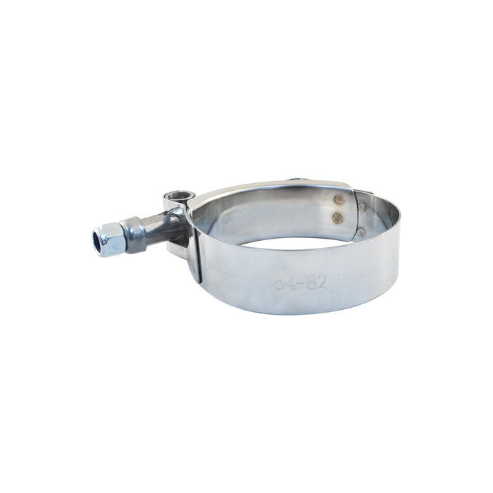 54-62mm T-Bolt Hose Clamp suits Silicone Hose, Stainless Steel