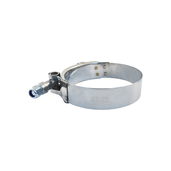 67-75mm T-Bolt Hose Clamp suits Silicone Hose, Stainless Steel