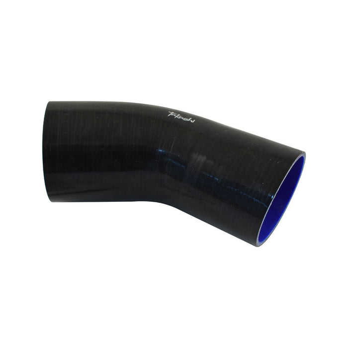 Takashi Black Silicone Hose 45 Degree Reducing Elbow 4" To 3½" (101 to 89mm)