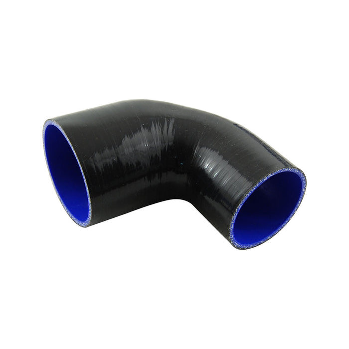 Takashi Black Silicone Hose 90 Degree Reducing Elbow 3½" to 3" (89to76mm) Turbo