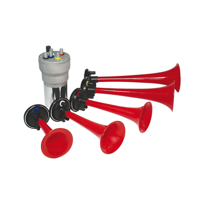 5 Trumpet Musical Air Horns 12V La Bamba, Car Truck Boat