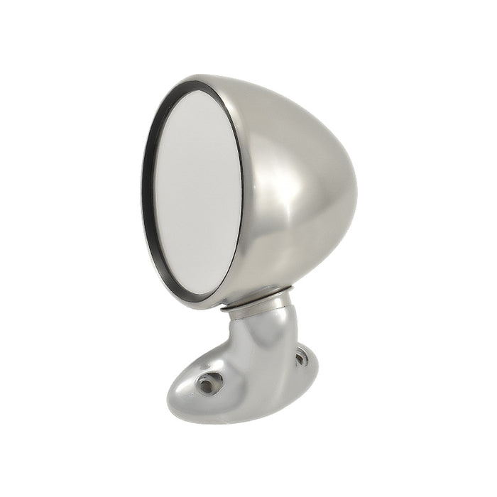 Stainless Steel Bullet Door Mirror w/Short Curved Base